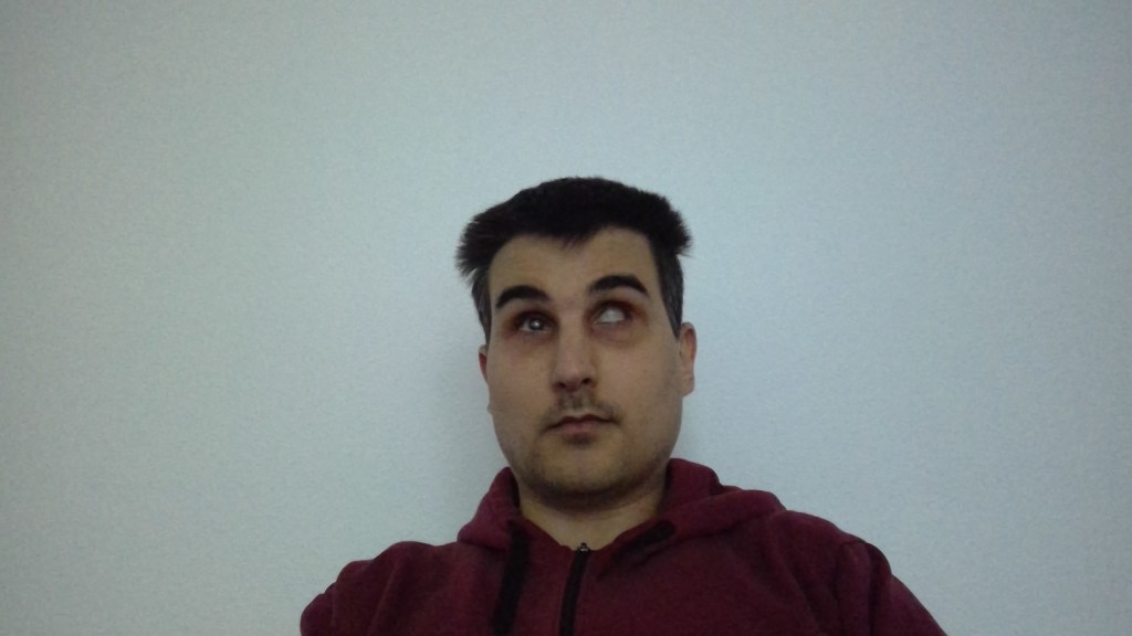 Foto en primer plano con un fondo blanco detrás.